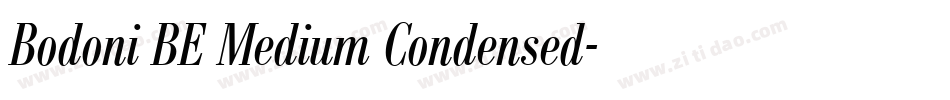 Bodoni BE Medium Condensed字体转换